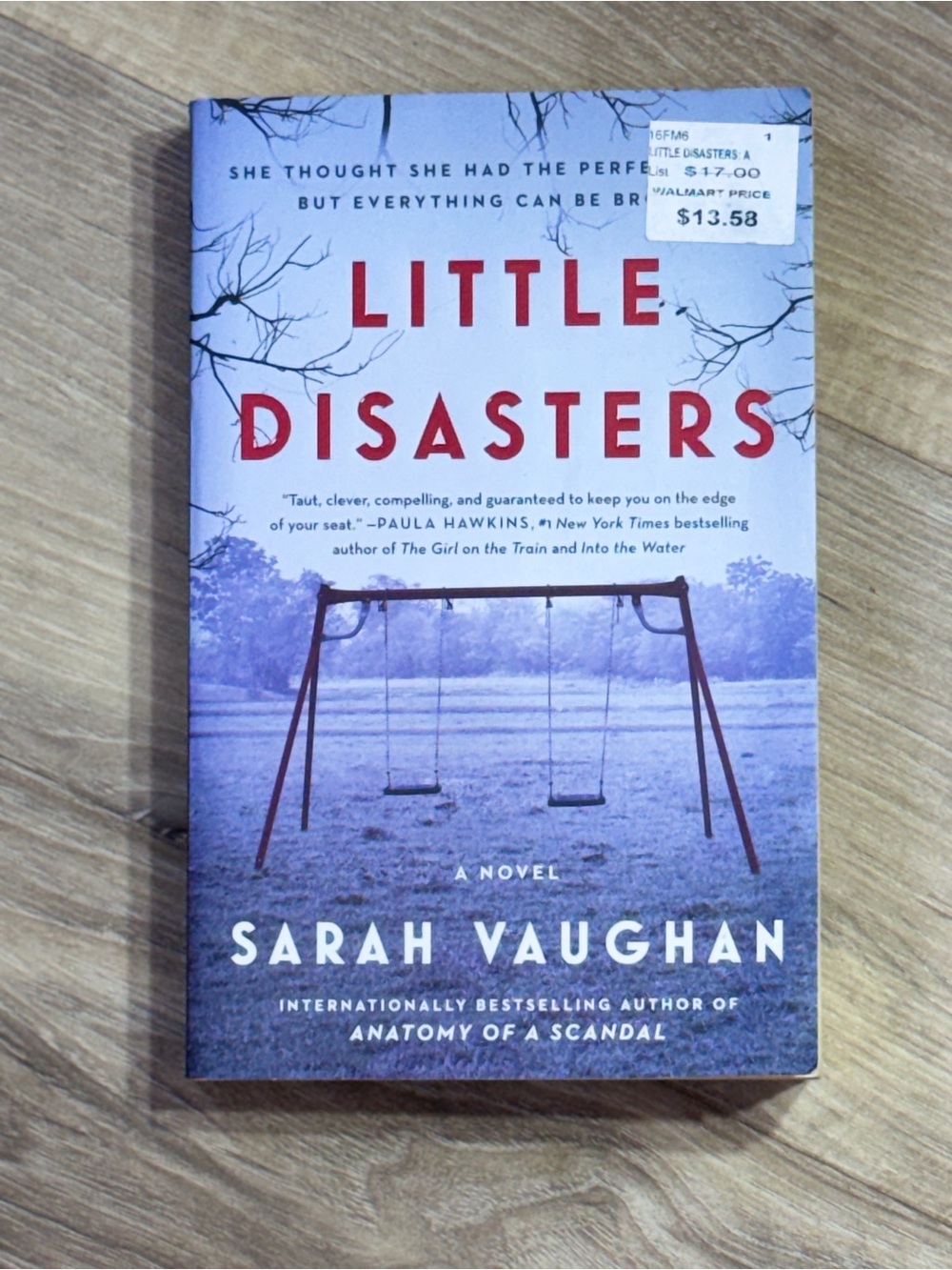 Little Disasters by Sarah Vaughan — Paperback Novel in Purple and Red